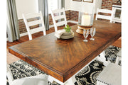 Valebeck White/Brown Dining Table - Lara FurnitureDining Table