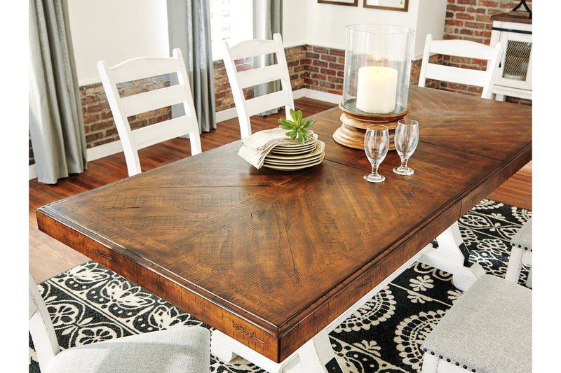 Valebeck White/Brown Dining Table - Lara FurnitureDining Table