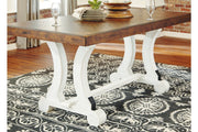 Valebeck White/Brown Dining Table - Lara FurnitureDining Table