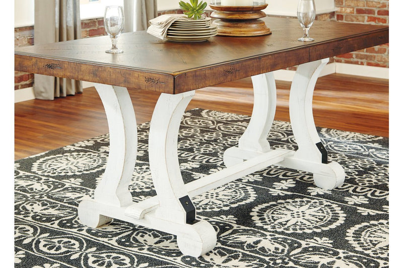Valebeck White/Brown Dining Table - Lara FurnitureDining Table