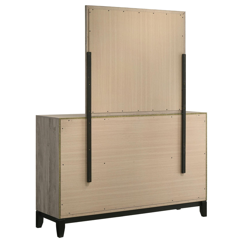 Valen 6-drawer Bedroom Dresser and Mirror Light Taupe - 215913M