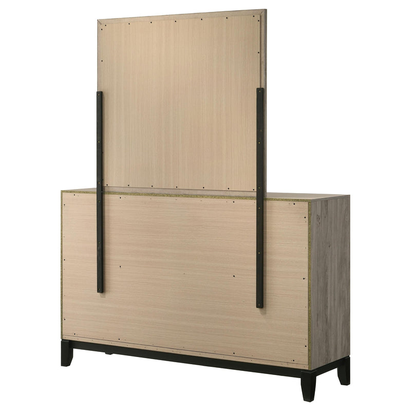 Valen 6-drawer Bedroom Dresser and Mirror Light Taupe - 215913M
