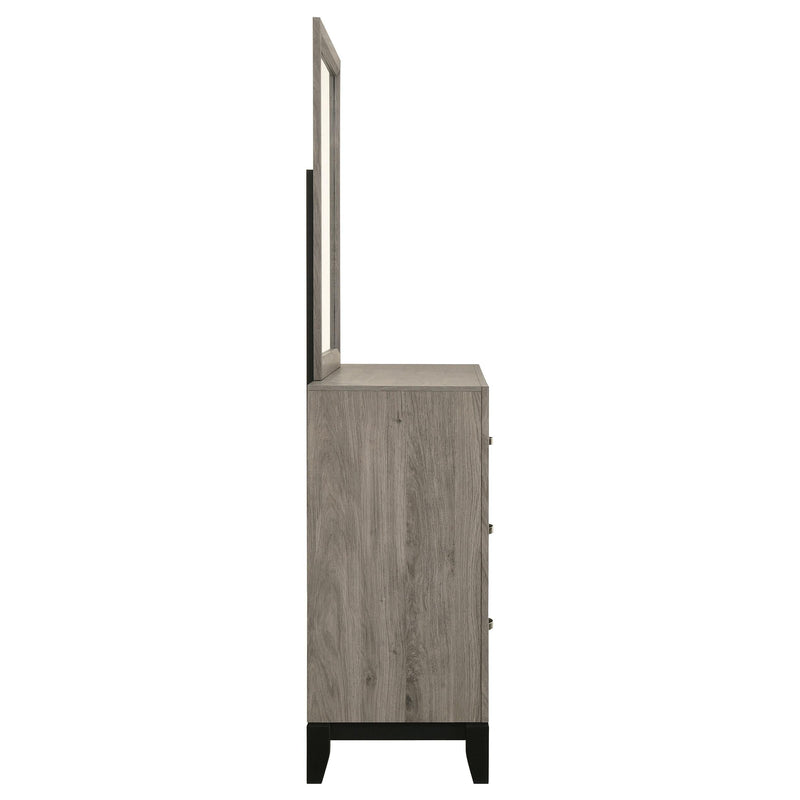 Valen 6-drawer Bedroom Dresser and Mirror Light Taupe - 215913M