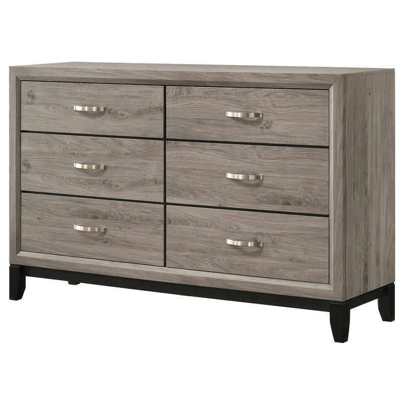 Valen 6-drawer Bedroom Dresser Cabinet Light Taupe - 215913
