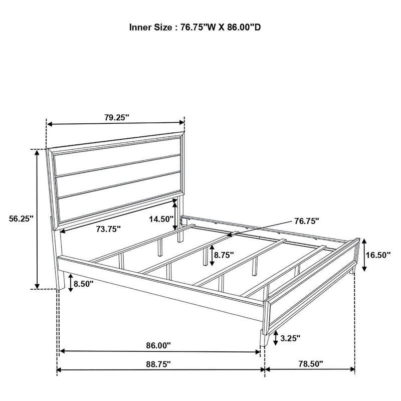 Valen Five-piece California King Bedroom Set Light Taupe - 215911KW-S5