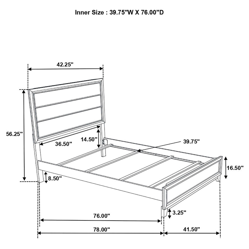 Valen Five-piece Twin Bedroom Set Light Taupe - 215911T-S5