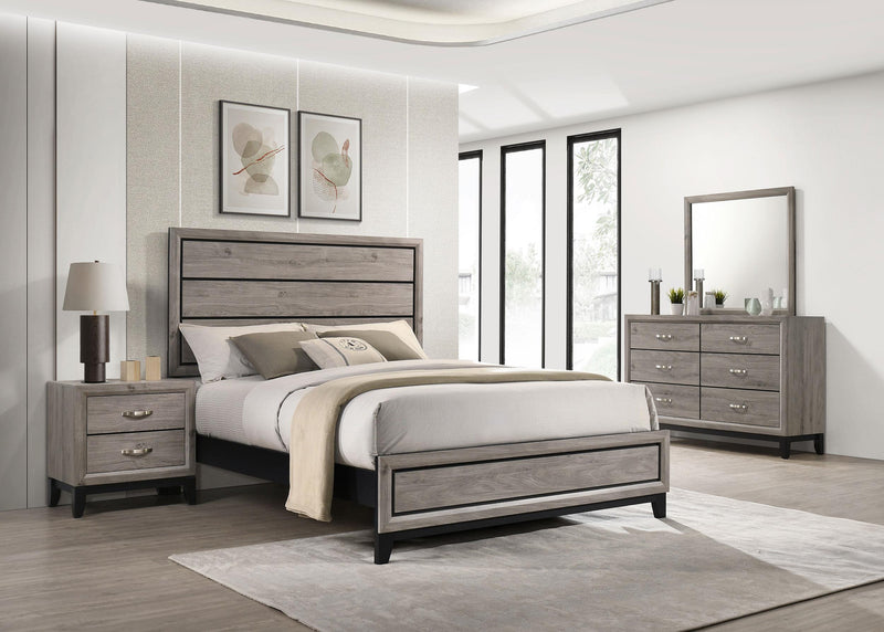 Valen Four-piece Eastern King Bedroom Set Light Taupe - 215911KE-S4