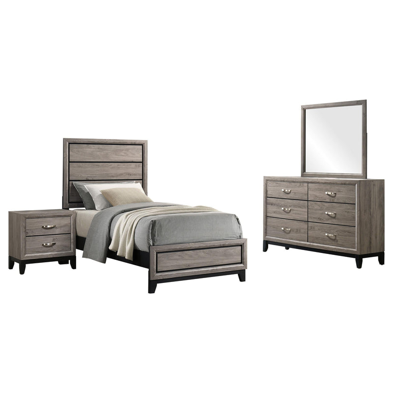 Valen Four-piece Twin Bedroom Set Light Taupe - 215911T-S4