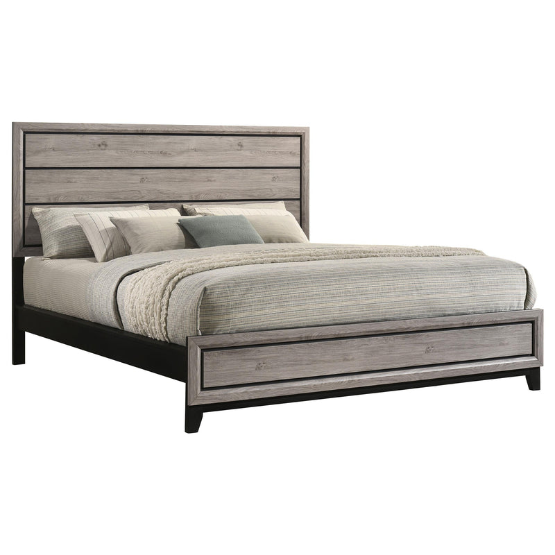 Valen Wood California King Panel Bed Light Taupe - 215911KW