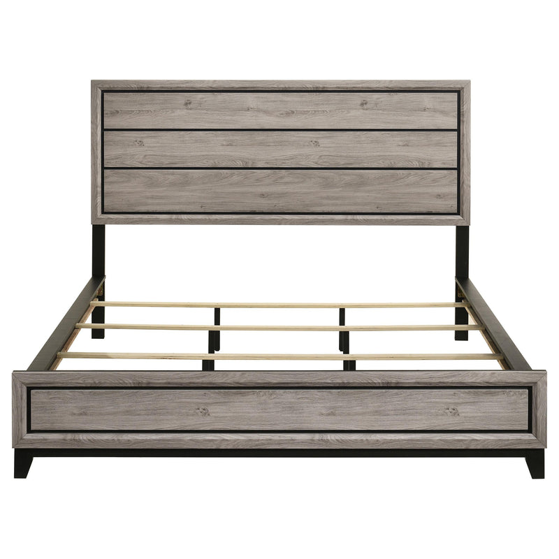 Valen Wood California King Panel Bed Light Taupe - 215911KW