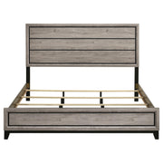 Valen Wood Eastern King Panel Bed Light Taupe - 215911KE