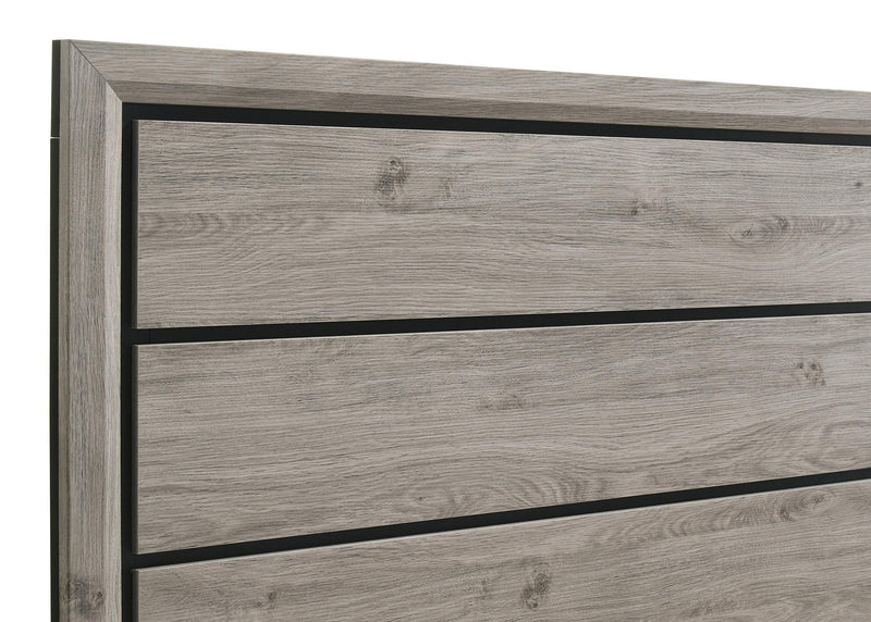 Valen Wood Full Panel Bed Light Taupe - 215911F