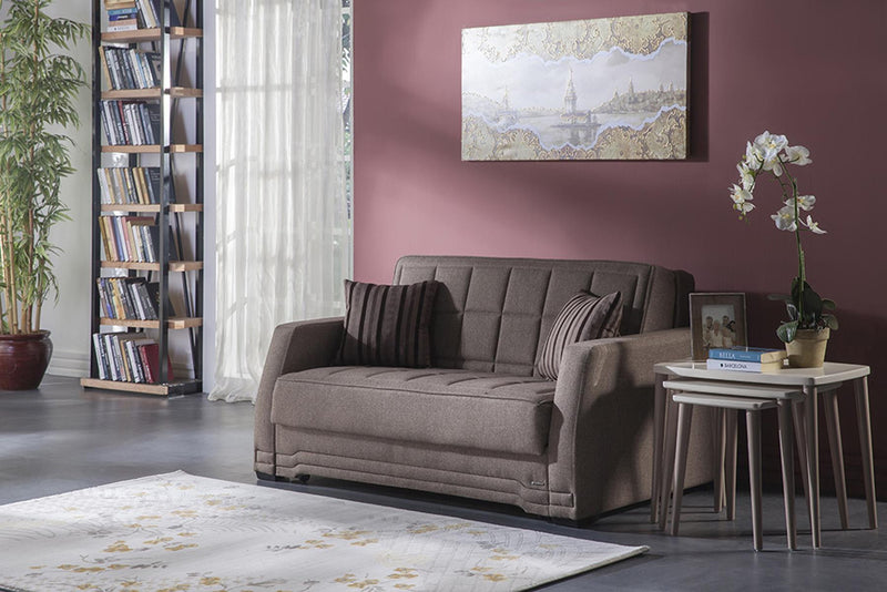 Valerie Love Seat (Redeyef Brown) 3 Pieces - Lara FurnitureLoveseat