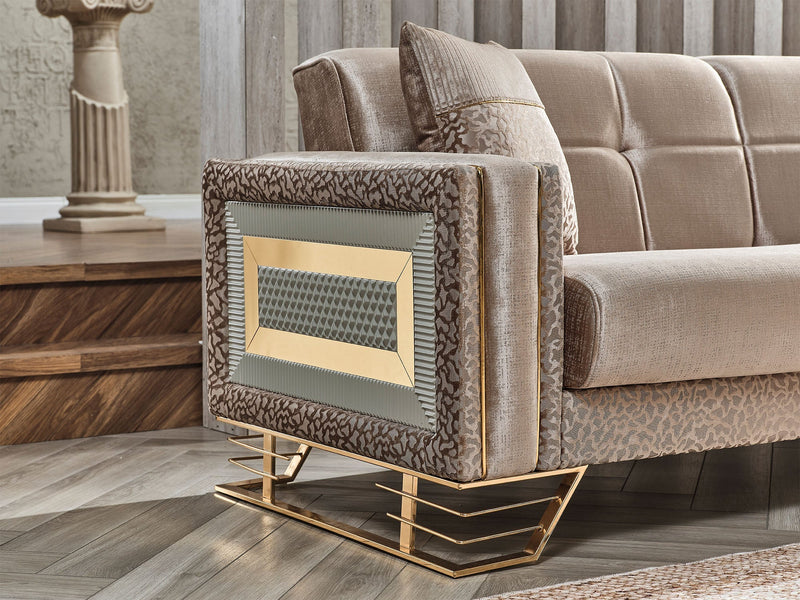 Valero Convertible Loveseat in Beige - 200-SER-VAL-STAR240-2