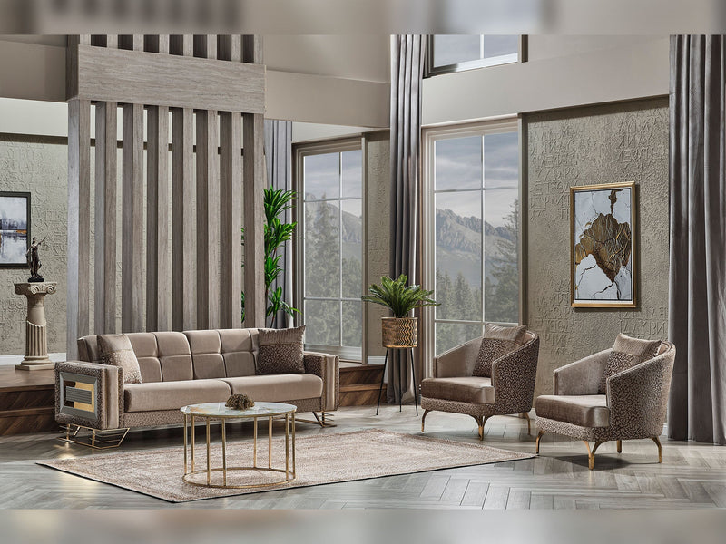 Valero Convertible Sofa in Beige - 200-SER-VAL-STAR240-3