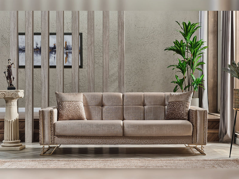 Valero Convertible Sofa in Beige - 200-SER-VAL-STAR240-3
