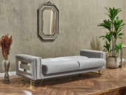 Valero Convertible Sofa in Light Grey - 200-SER-VAL-STAR244-3
