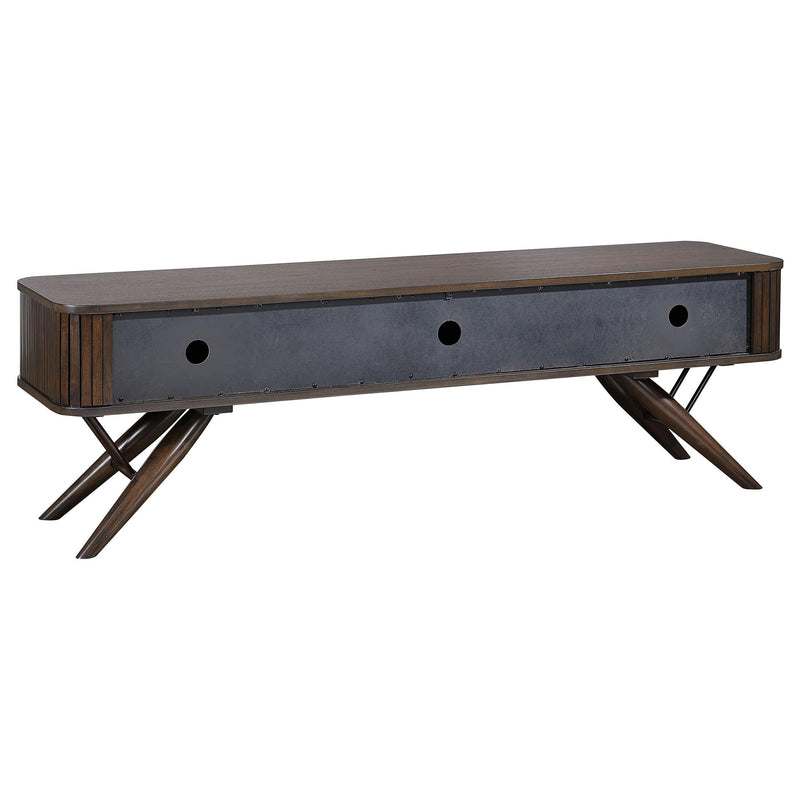 Valna Wood 71-inch TV Stand with Sliding Doors Walnut - 701713