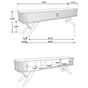 Valna Wood 71-inch TV Stand with Sliding Doors Walnut - 701713