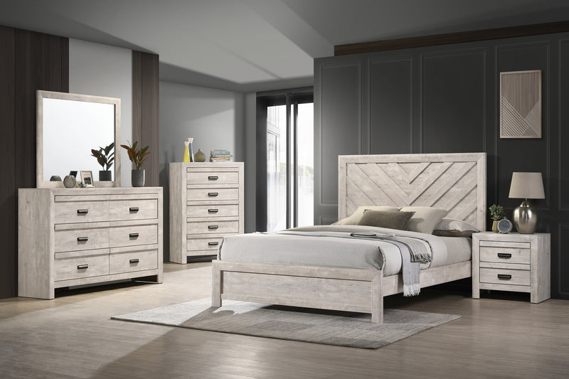 Valor Beige Twin Panel Bed - Lara FurnitureTwin Bed