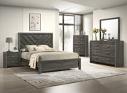 Valor Gray Twin Panel Bed - Lara FurnitureTwin Bed