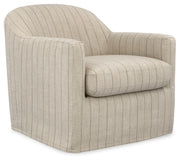 Valwick Cream/Brown Swivel Accent Chair - A3000817