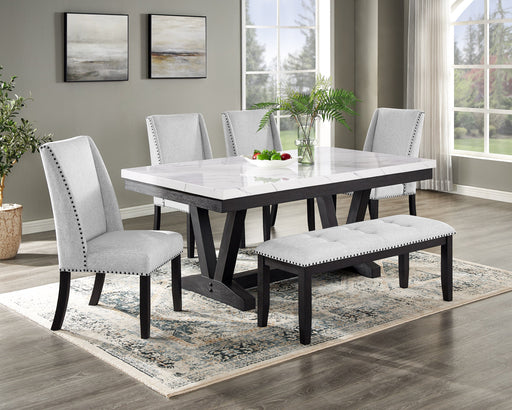 Vance Dove Faux Marble Dining Set - Lara FurnitureDining Room Set