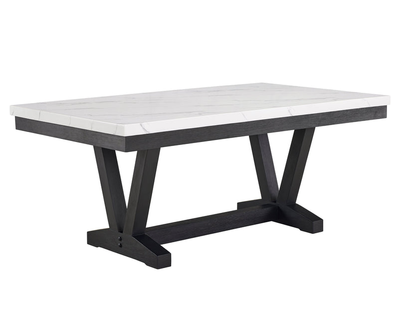 Vance Dove Faux Marble Dining Set - Lara FurnitureDining Room Set