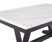 Vance Dove Faux Marble Dining Set - Lara FurnitureDining Room Set