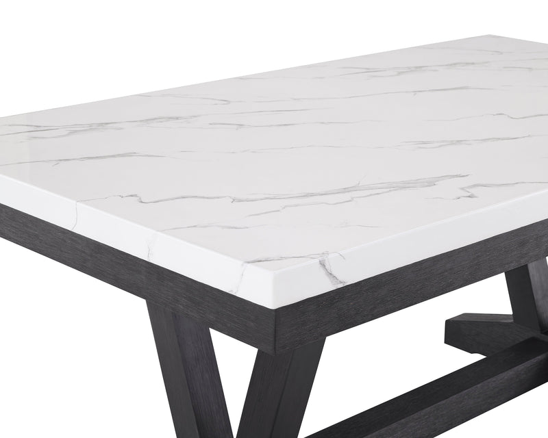 Vance Dove Faux Marble Dining Set - Lara FurnitureDining Room Set
