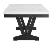 Vance Dove Faux Marble Dining Set - Lara FurnitureDining Room Set