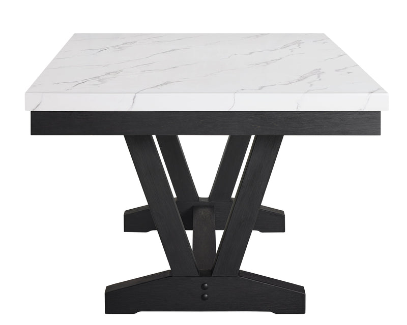 Vance Dove Faux Marble Dining Set - Lara FurnitureDining Room Set
