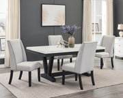 Vance Dove Faux Marble Dining Set - Lara FurnitureDining Room Set