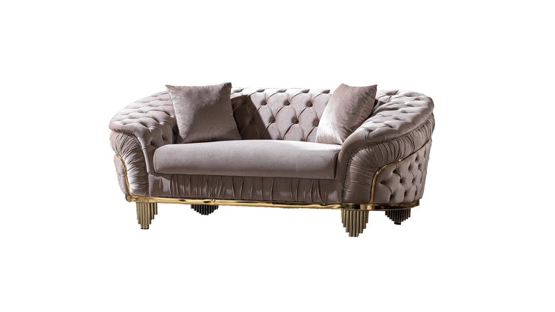 Vanessa Loveseat Taupe - C - Vanessa Loveseat Taupe - C