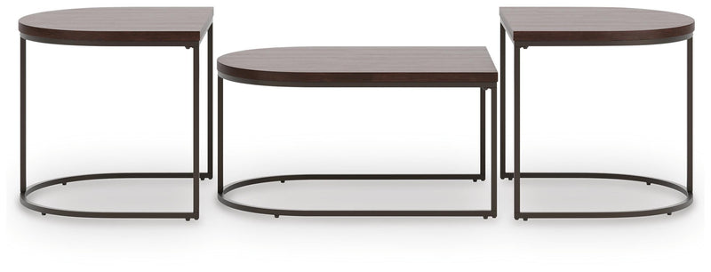 Vanmore Dark Brown Table (Set of 3) - T199-13