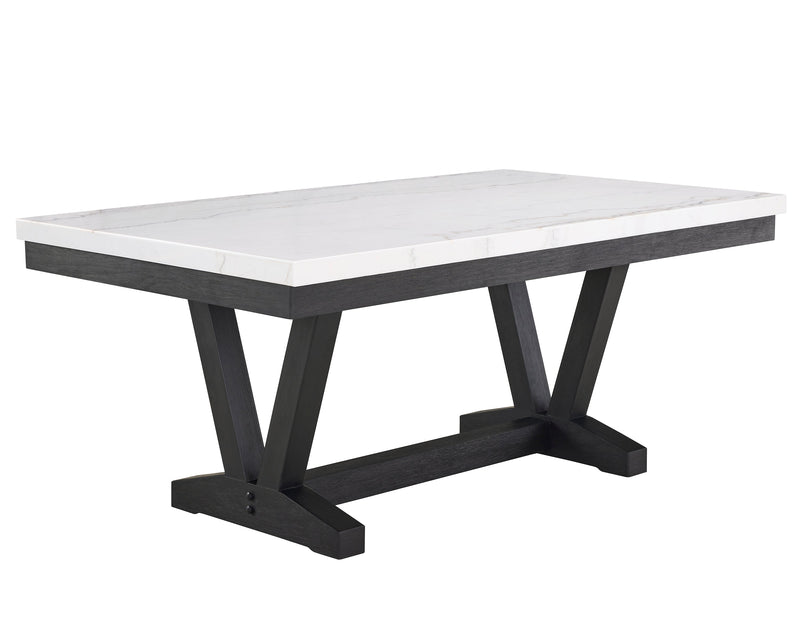 Varley Dove Genuine Marble Dining Set - Lara FurnitureDining Room Set