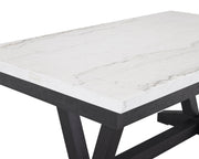 Varley Dove Genuine Marble Dining Set - Lara FurnitureDining Room Set
