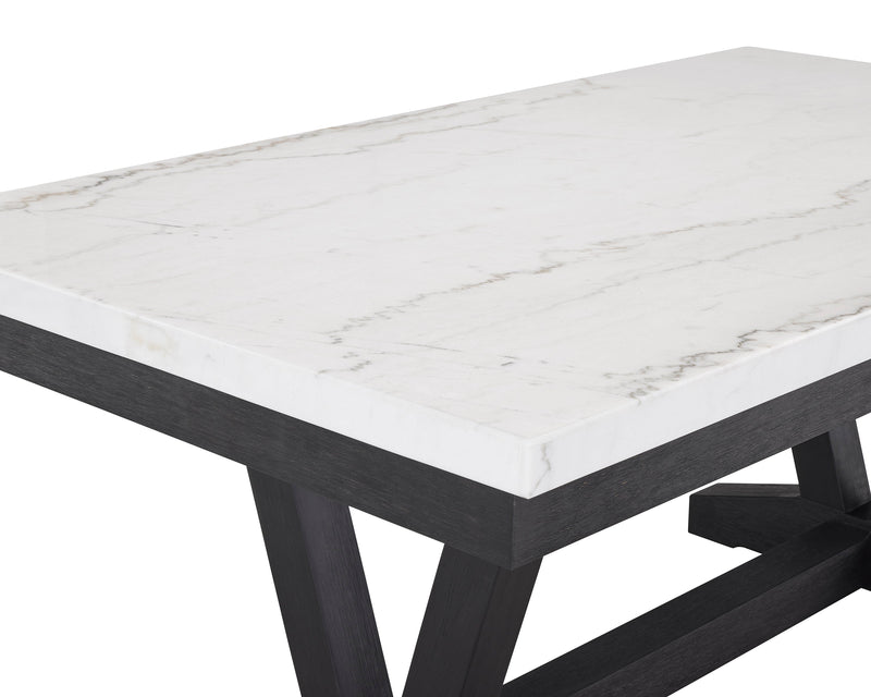 Varley Dove Genuine Marble Dining Set - Lara FurnitureDining Room Set