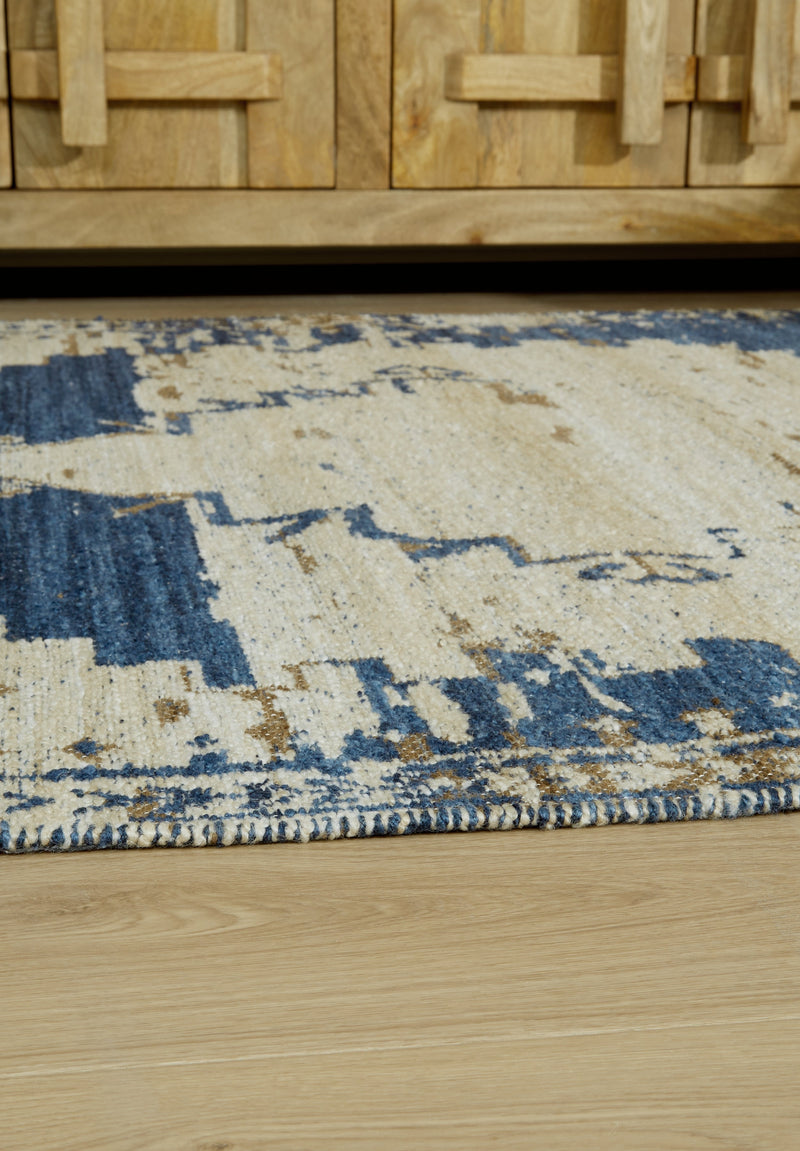 Varnler Blue/Brown/Tan Extra Large Rug - R407130