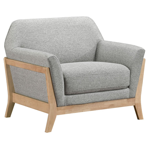 Vaughn Fabric Upholstered Flared Arm Accent Chair Grey - 511073