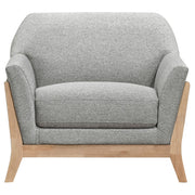 Vaughn Fabric Upholstered Flared Arm Accent Chair Grey - 511073