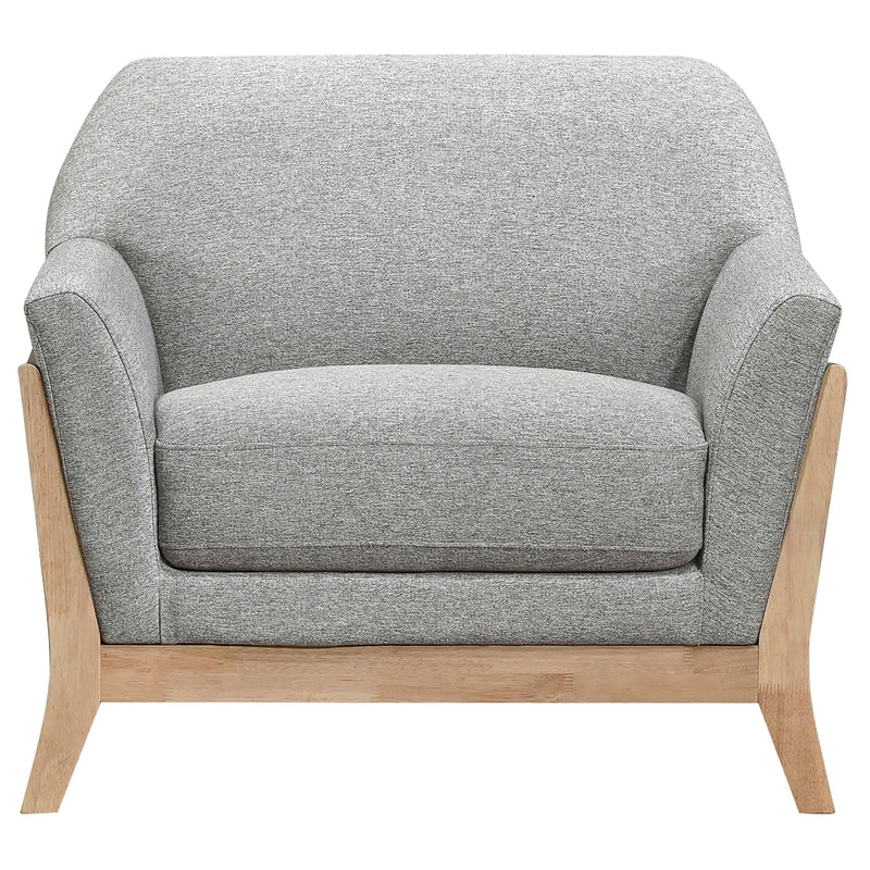 Vaughn Fabric Upholstered Flared Arm Accent Chair Grey - 511073