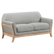 Vaughn Fabric Upholstered Flared Arm Loveseat Grey - 511072