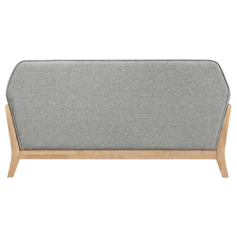 Vaughn Fabric Upholstered Flared Arm Loveseat Grey - 511072