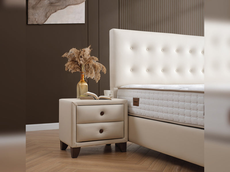 Vella Nightstand in Beige - 110-VEL-BEIVYN-NS