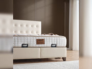 Vella Storage Bed With Headboard Beige - Full in Beige - 110-VEL-BEIVYN-140-SB