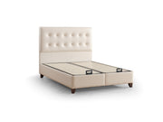 Vella Storage Bed With Headboard Beige - Twin in Beige - 110-VEL-BEIVYN-100-SB