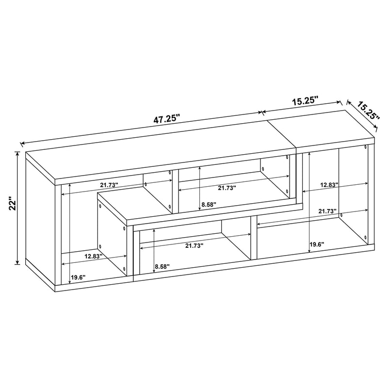 Velma Multipurpose TV Stand and Bookshelf White - 800330