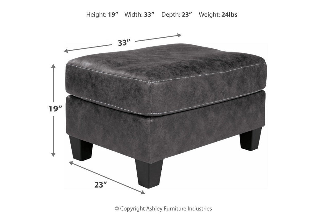 Venaldi Gunmetal Ottoman - Gate FurnitureOttoman