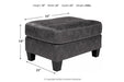 Venaldi Gunmetal Ottoman - Gate FurnitureOttoman